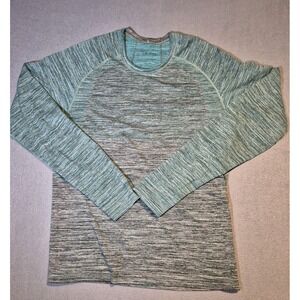 Lululemon‎ Men's Large Metal Vent Tech Shirt Long Sleeve Live In Practice Blue